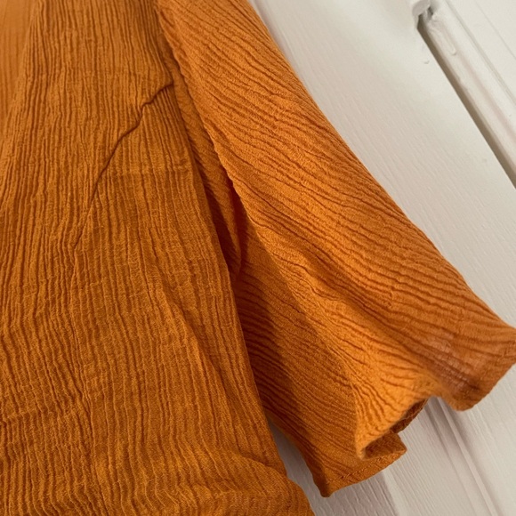 Orange Just Fab Flowy Dress - Picture 3 of 4